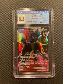 Umbreon EX Full Art Ultra Rare Graded CGC 8.5 *MINT* Subgrades XY Fates Collide 119/124 Pokemon Eevee Slab BGS PSA Eeveelutions