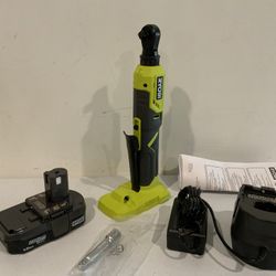 RYOBI ONE+ 18V Cordless 3/8 in. 4-Postion Ratchet Kit with (1) 1.5 Ah Battery and Charger