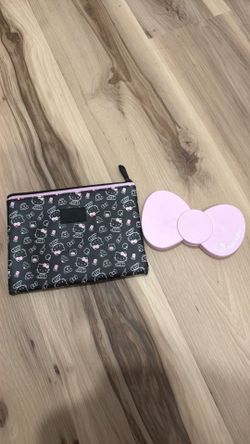 Hello kitty makeup pouch and mirror