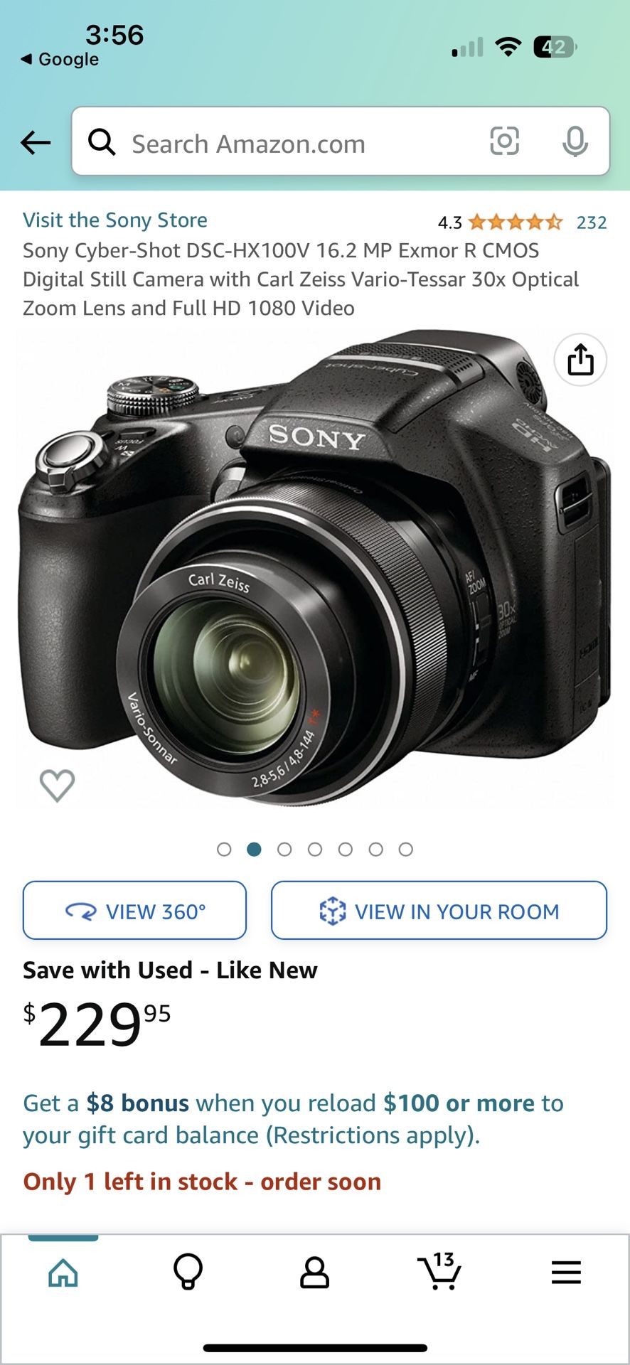 Sony Cyber Shot Camera 