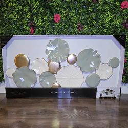 Sage, Cream And Gold 3D Wall Art