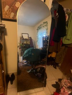 Large Gold Full-Length Mirror – 5’6” Tall