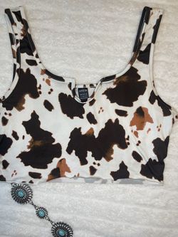 Cow Print Top