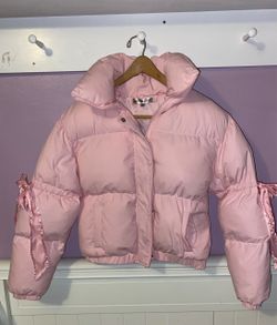 Madden Girl Pink Cropped Puffer Jacket