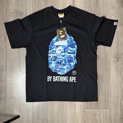 Bape T-Shirt Blue Camo