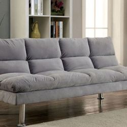 Brand New Grey Futon Sofa Sleeper 