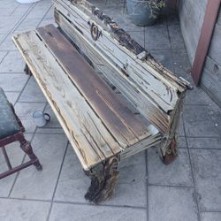 Hand Carved Bench
