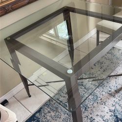 Dining Table Seats Glass Top Iron Chairs With Cover