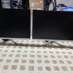 Twin 19” Dual Monitors with Stands – Fully Functional!