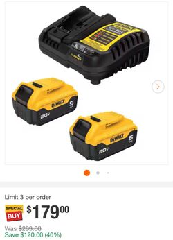 Dewalt battery and charger kit