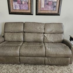 Flexsteel Leather Recliner Sofa