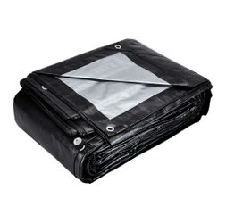 Harbor Freight Heavy Duty Black and Silver Tarp 20x30 ft 12 mm