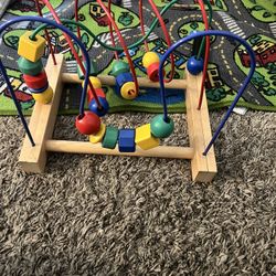 Wooden Bead Maze Roller Coaster Puzzle 