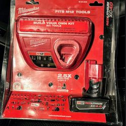 Milwaukee M-12 Starter Kit (New Item) Comes With XC4.0 M-12 Battery & M-12 Charger Asking $55 Firm on Price 