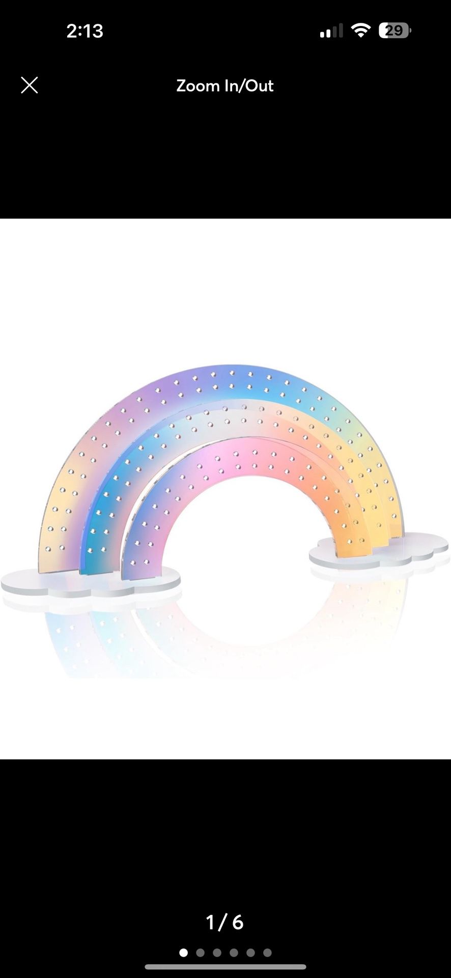 NiHome 3-Tier Iridescent Acrylic Rainbow Earring Organizer