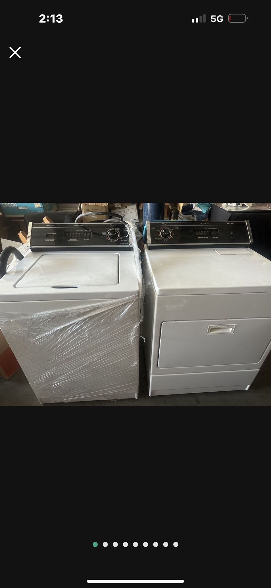 Whirlpool Washer Gas Dryer Set $400