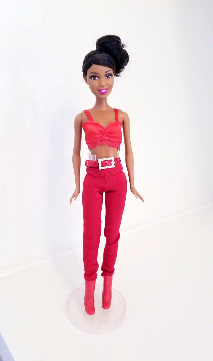 Fashion Barbie Doll with Custom Selena Red Outfit