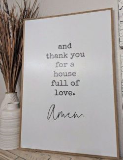 Religious wall art frame "house full of love"