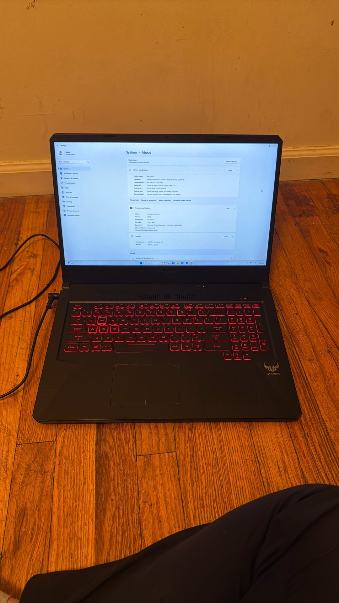 ASUS TUF Gaming Laptop – i7, 16GB RAM, GTX 1060, 512GB SSD 