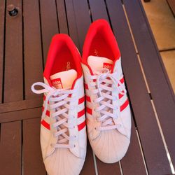 Men's Red Adidas Superstar size 15