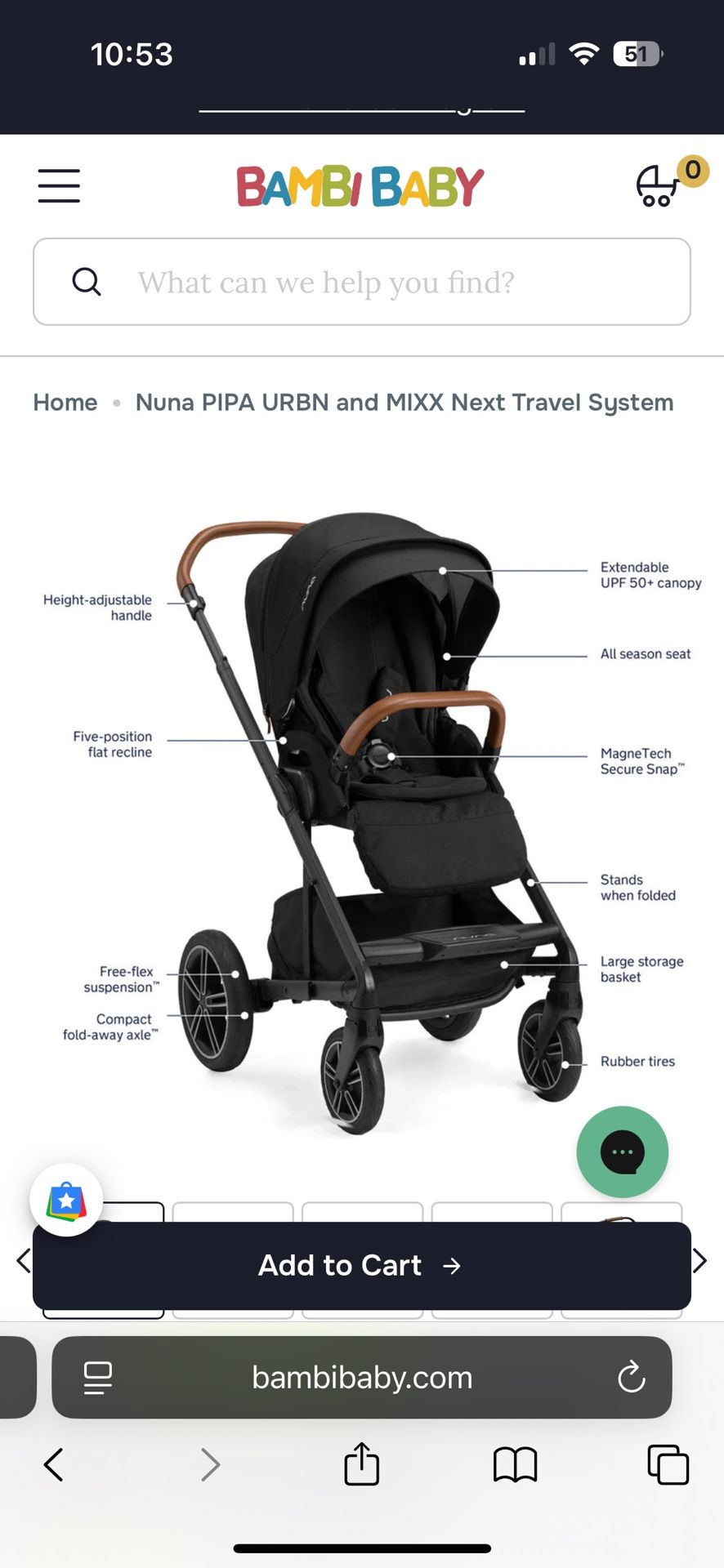 Nuna Stroller - 1,400