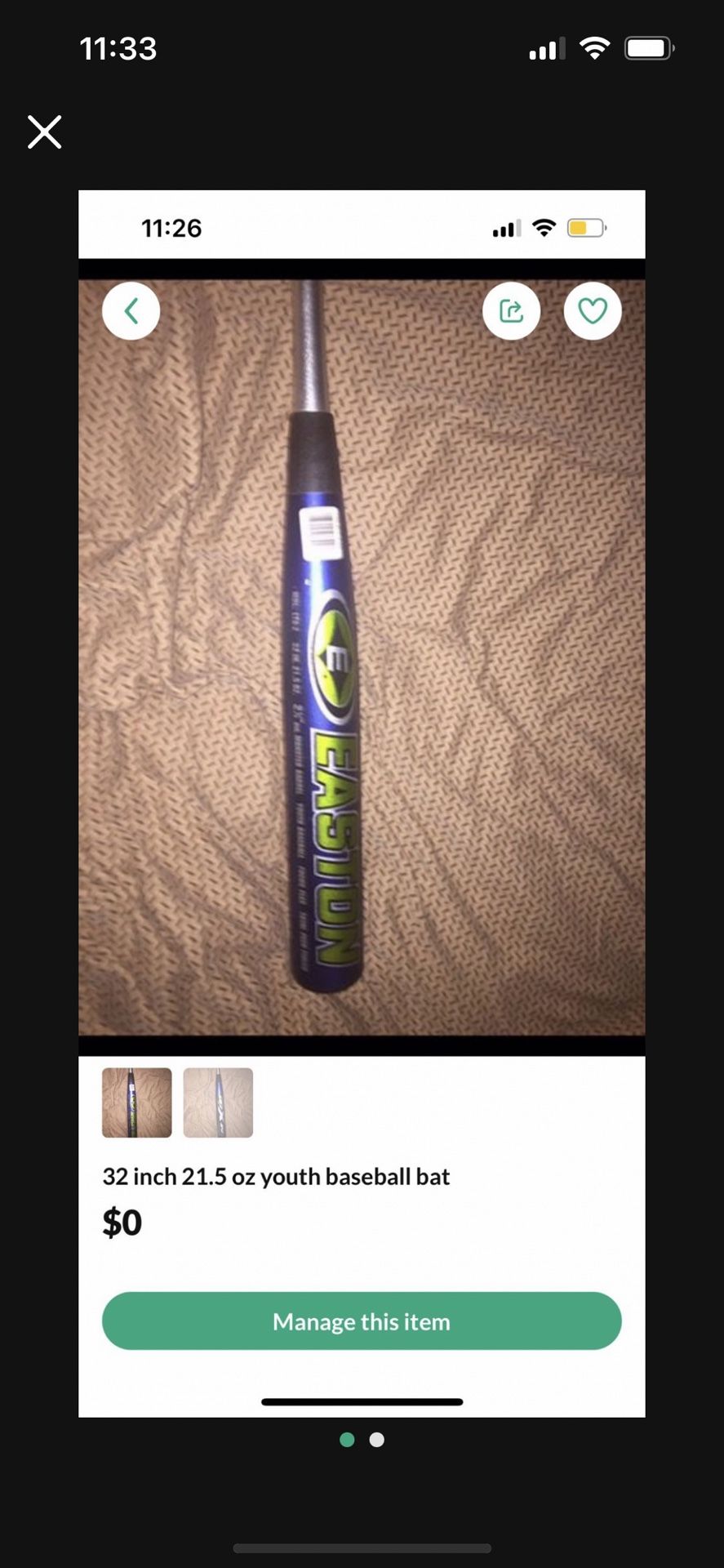 Youth Baseball Bat. Brand New 