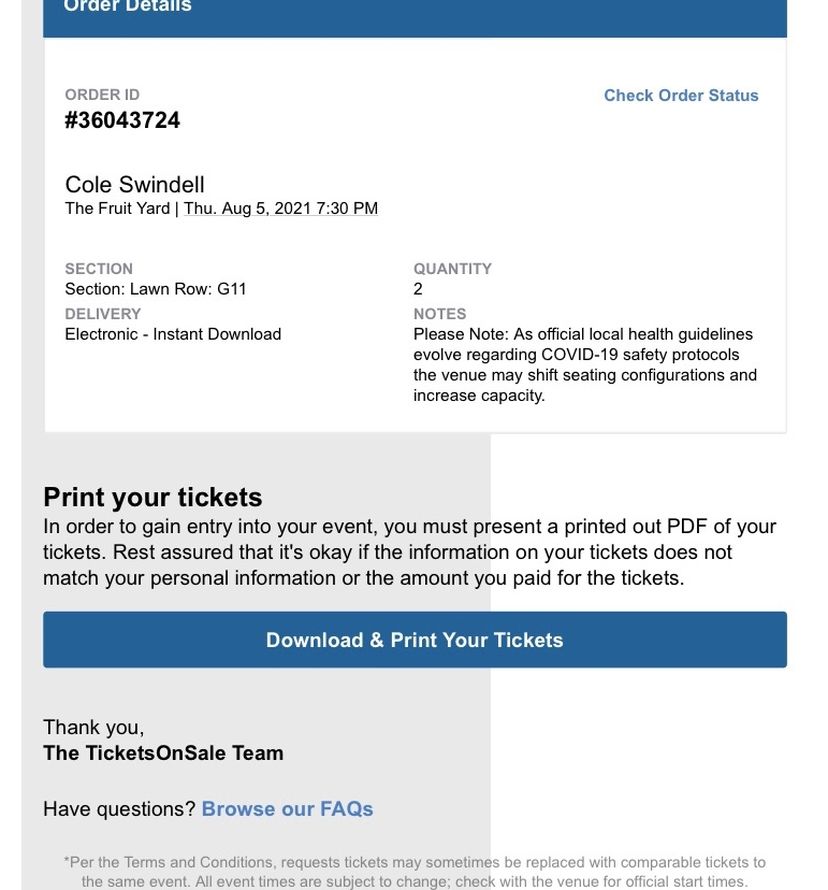 Cole Swindell Concert Tickets