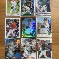 CHRISTIAN YELICH BASEBALL CARD LOT DIF.