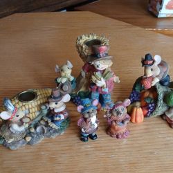 Fall Mice Candle Holders