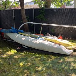 Sailboat with trailer