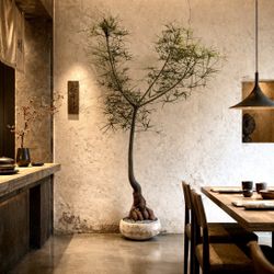 7.5 Ft Massive Root Structure Queensland Bottle Tree/ Brachychiton Rupestris (Planter Included)