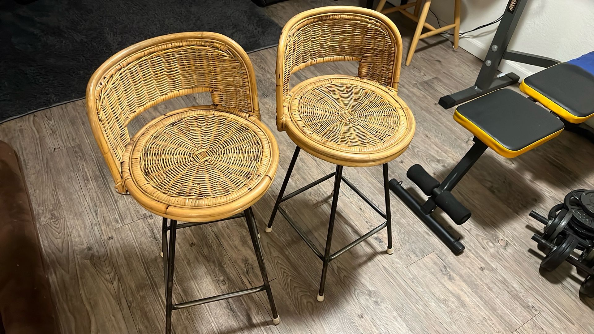 Antique Bamboo Barstools