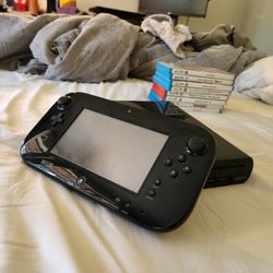 Nintendo Wii U Deluxe 32GB Handheld System Bundle + 8 Games