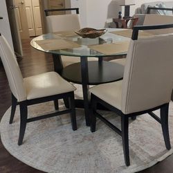 Bed Set, Dining Set & Sofa W/Ottoman 