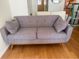 Cute vintage style 65” loveseat sofa deliver