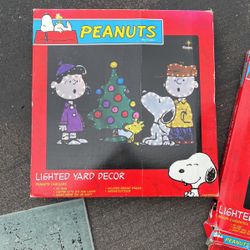 Peanuts Charlie Brown Snoopy Light-up Yard Decor