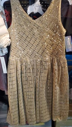 NEW Girl Gold Dress Sizes 10 & 12