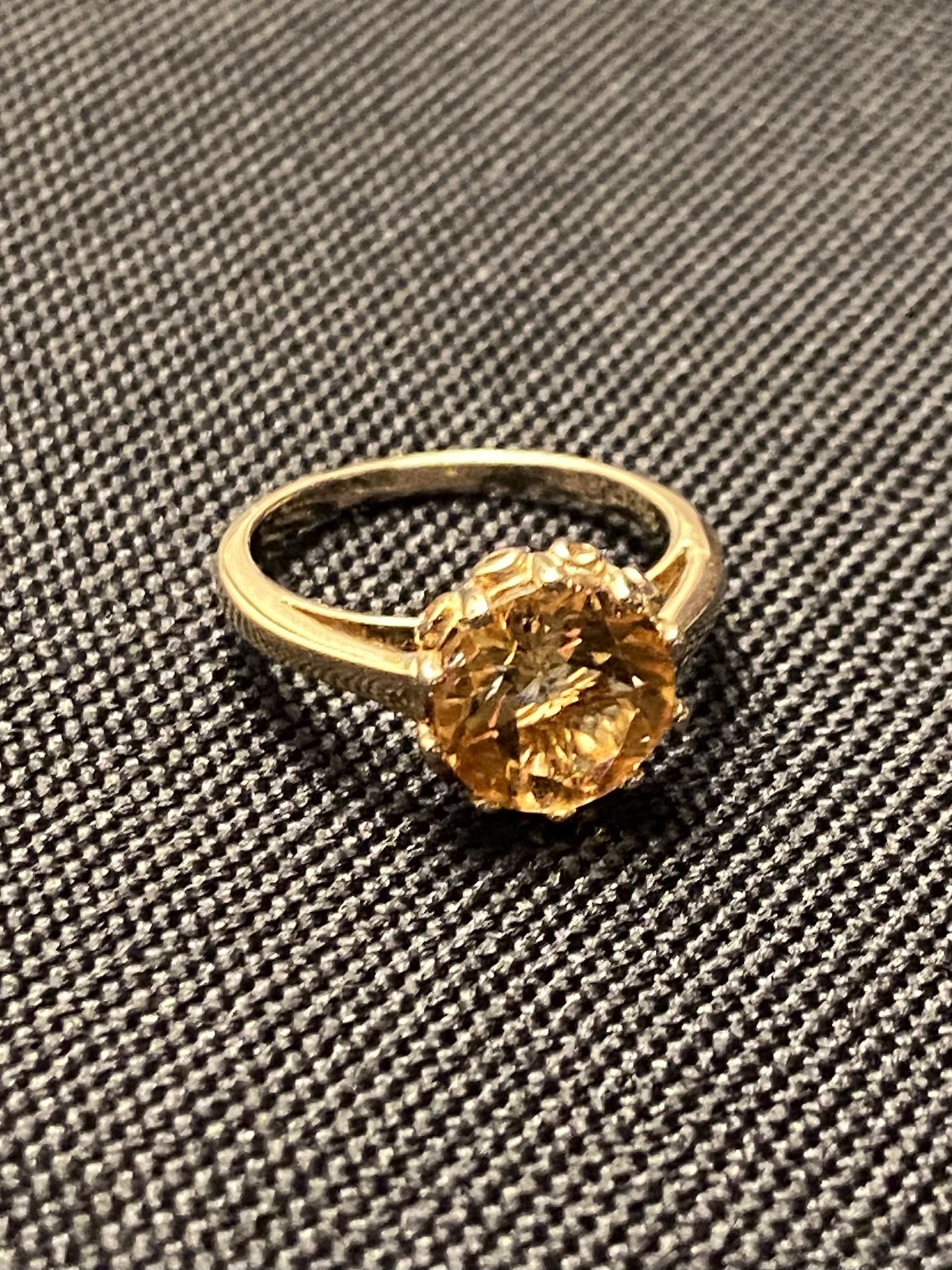 CITRINE GOLD over .925 Ring