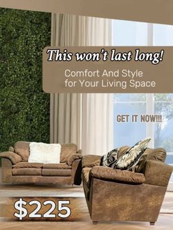 Modern Brown Sofa & Loveseat Set – Super Comfortable – Clean – $225 – Phoenix