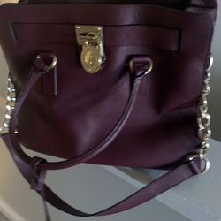 Burgundy michael deals kors purse