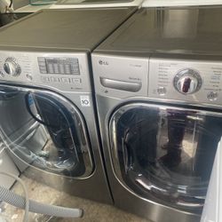 Lg Direct Drive Gray Front Loader Set