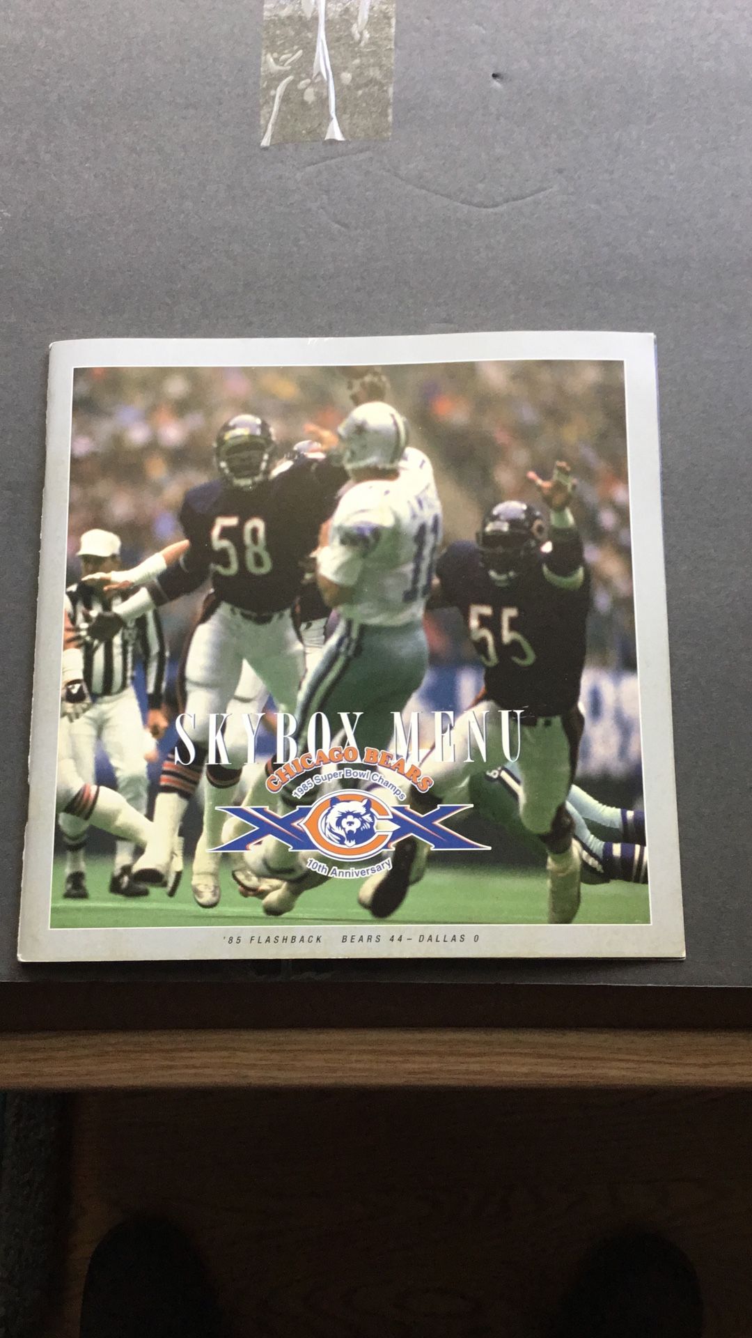 85 BEARS SUPERBOWL CHAMPS 10th. ANNIVERSARY FLASHBACKS 