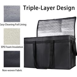 🍕 XXXL Insulated Food Delivery Bag 🔥❄️ Hot & Cold | Commercial Grade | Brand New 📦