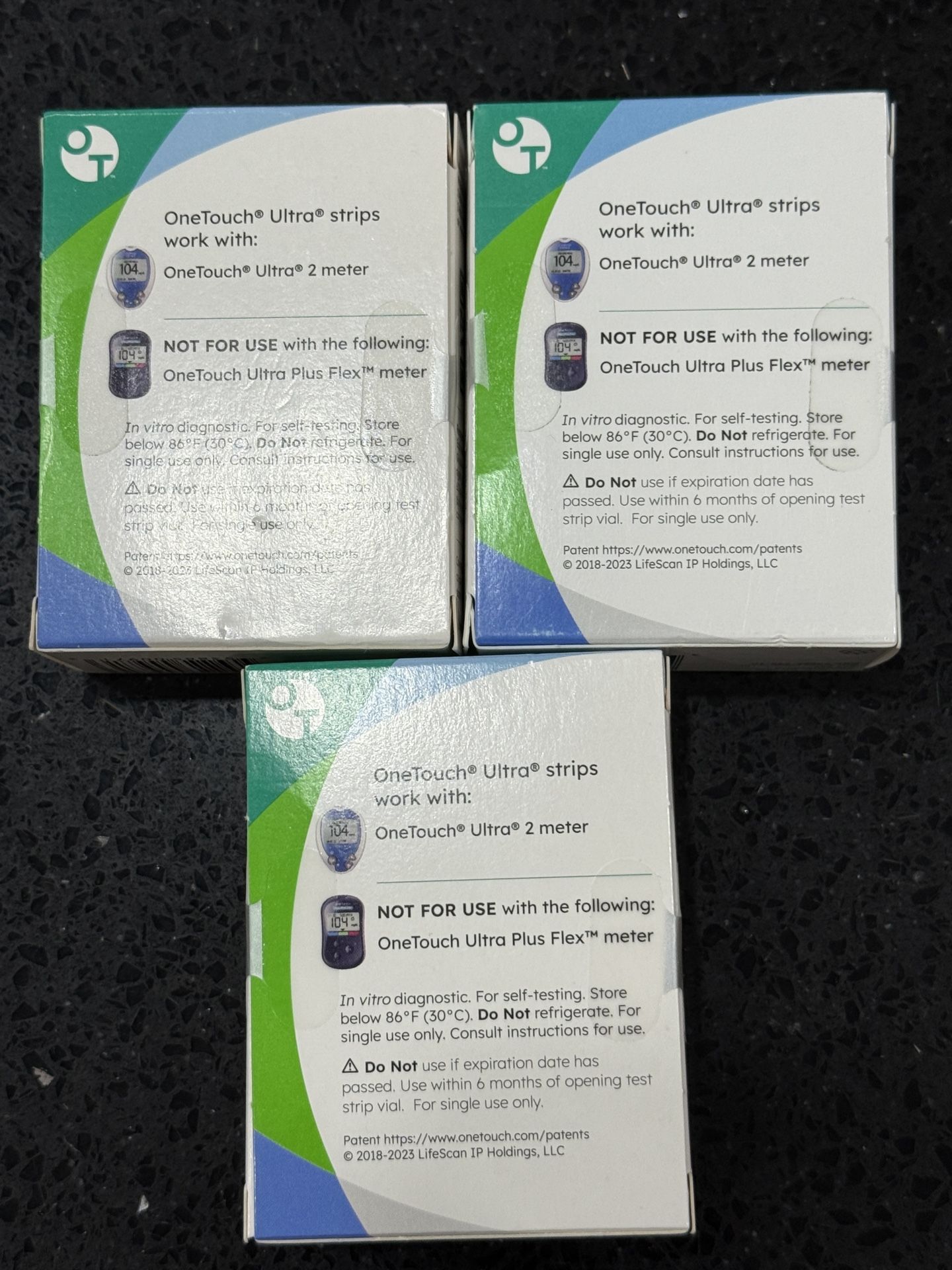 3 Boxes One touch Ultra (3x100) Test Strips