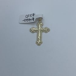 Gold Pendant Cross Style 14K New 
