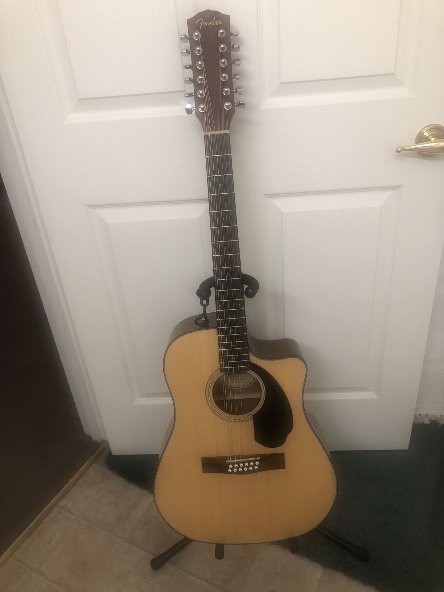 Fender 12 String Acoustic/Electric With Built In Tuner