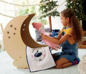 Crescent Gold Moon Baby Doll Crib