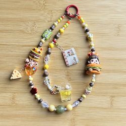Cheeseburger Kawaii Keychain