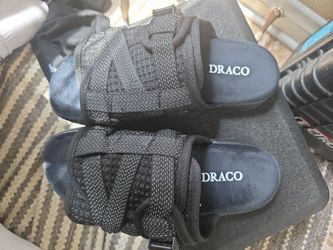 Draco Black Strap Sandals reflectors