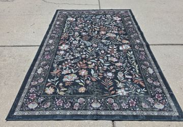 5x7 Washable Area Rug Rug Floral Area Rug Non-Slip Low Pile Soft